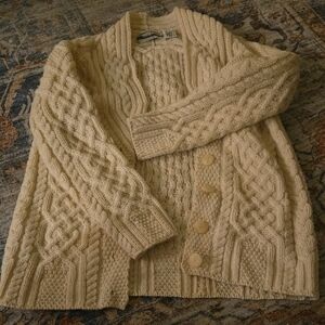 Women's Cream Cable Knit Sweater